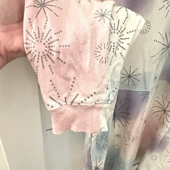 DISNEYLAND 100 Year L Pastel Silver firework long sleeve woman cotton tunic - Picture 6 of 14